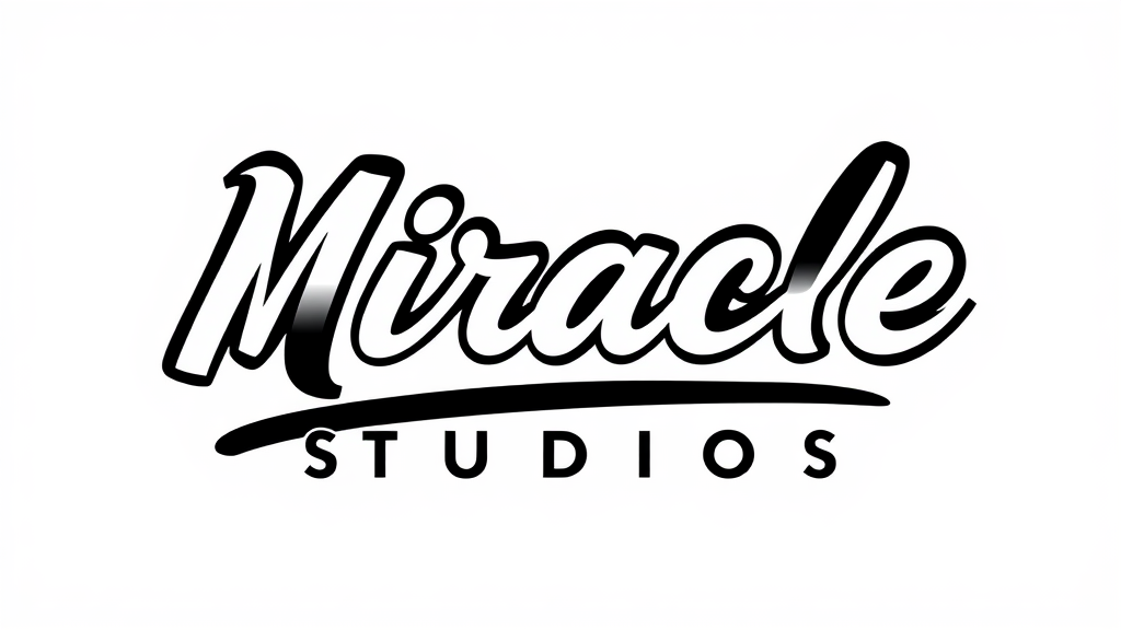 The Miracle Studios Diagonal Cut Typographic Logo