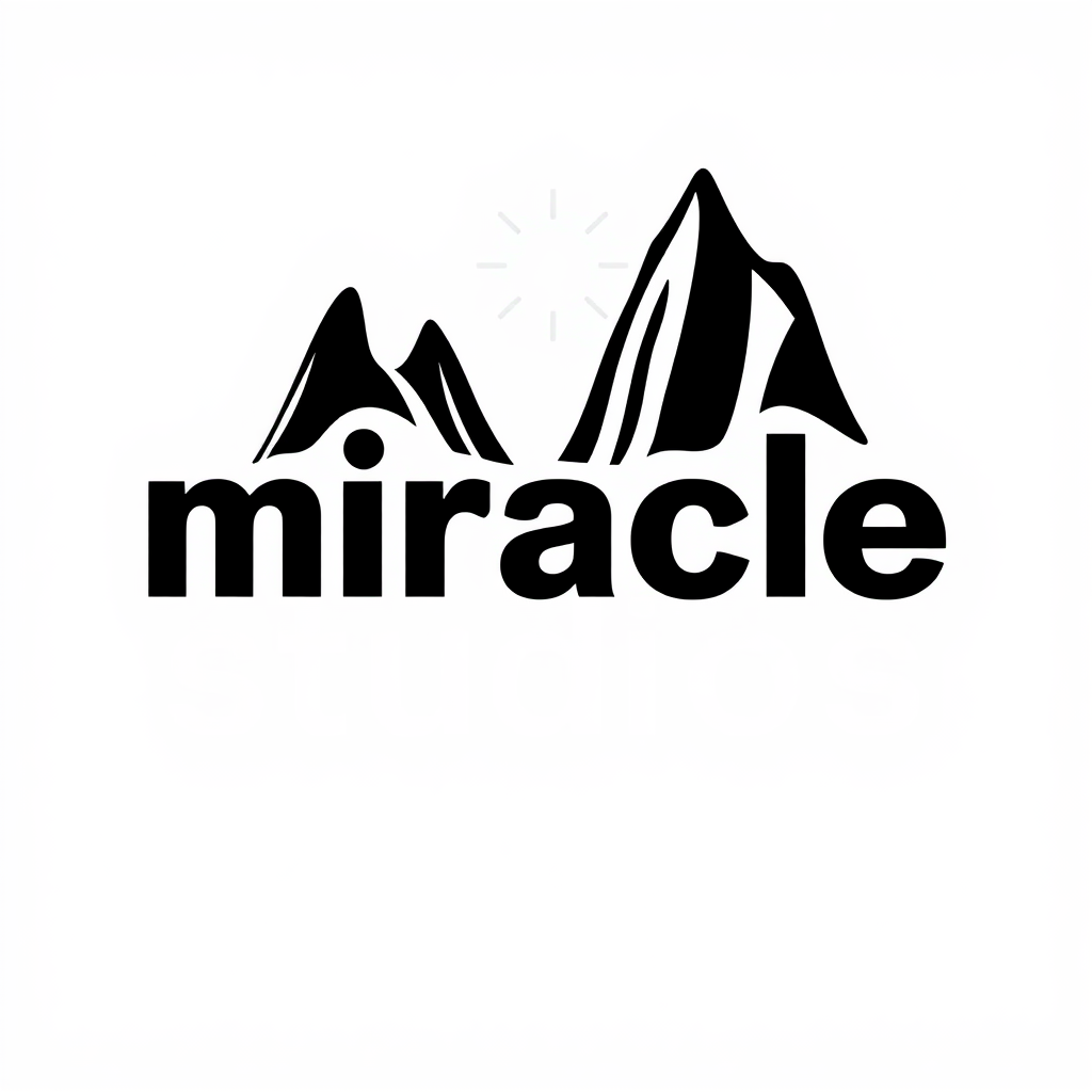 The Miracle Studios Logo in Black and White