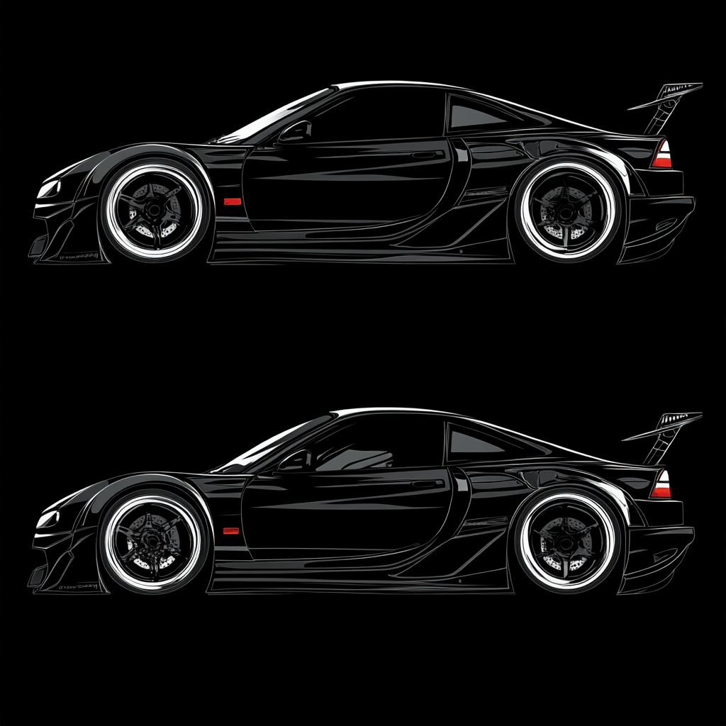 The Modified Sports Car: A Vector Illustration