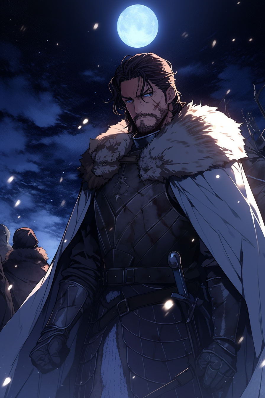 The Moonlit Northern King on Battlefield