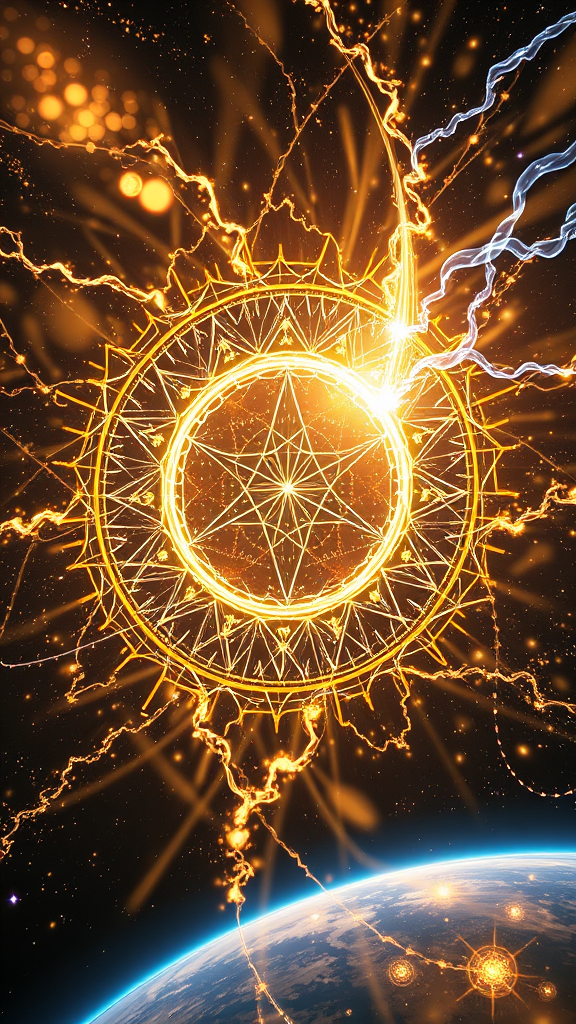 The Mystical Awakening Energy Vortex in Space