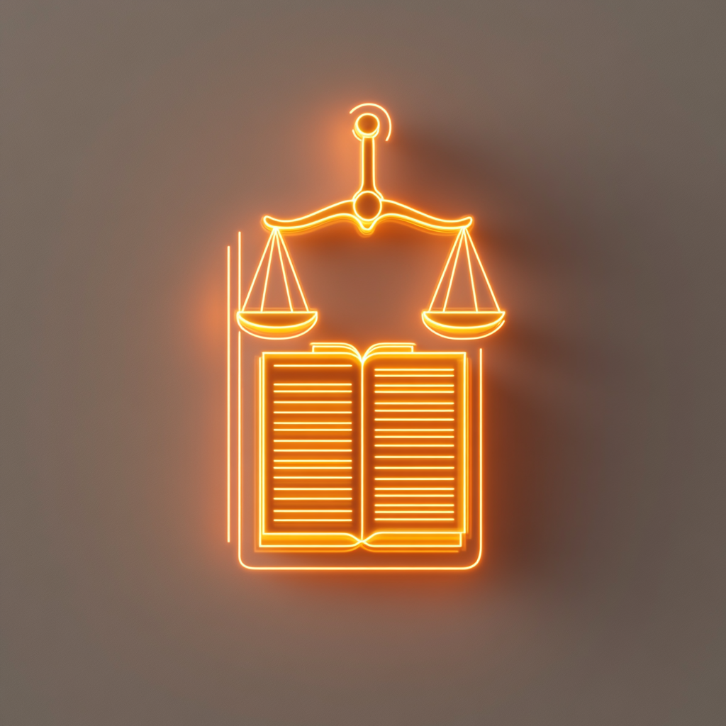 The Neat Justice Document Icon With Orange Lines.