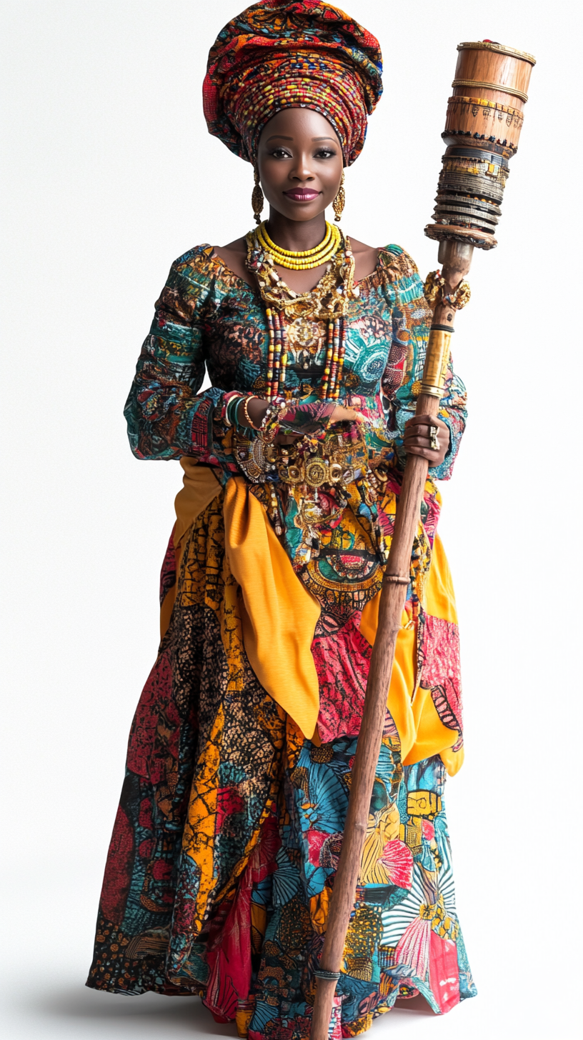 The Powerful Ghanaian Queen in Traditional Attire