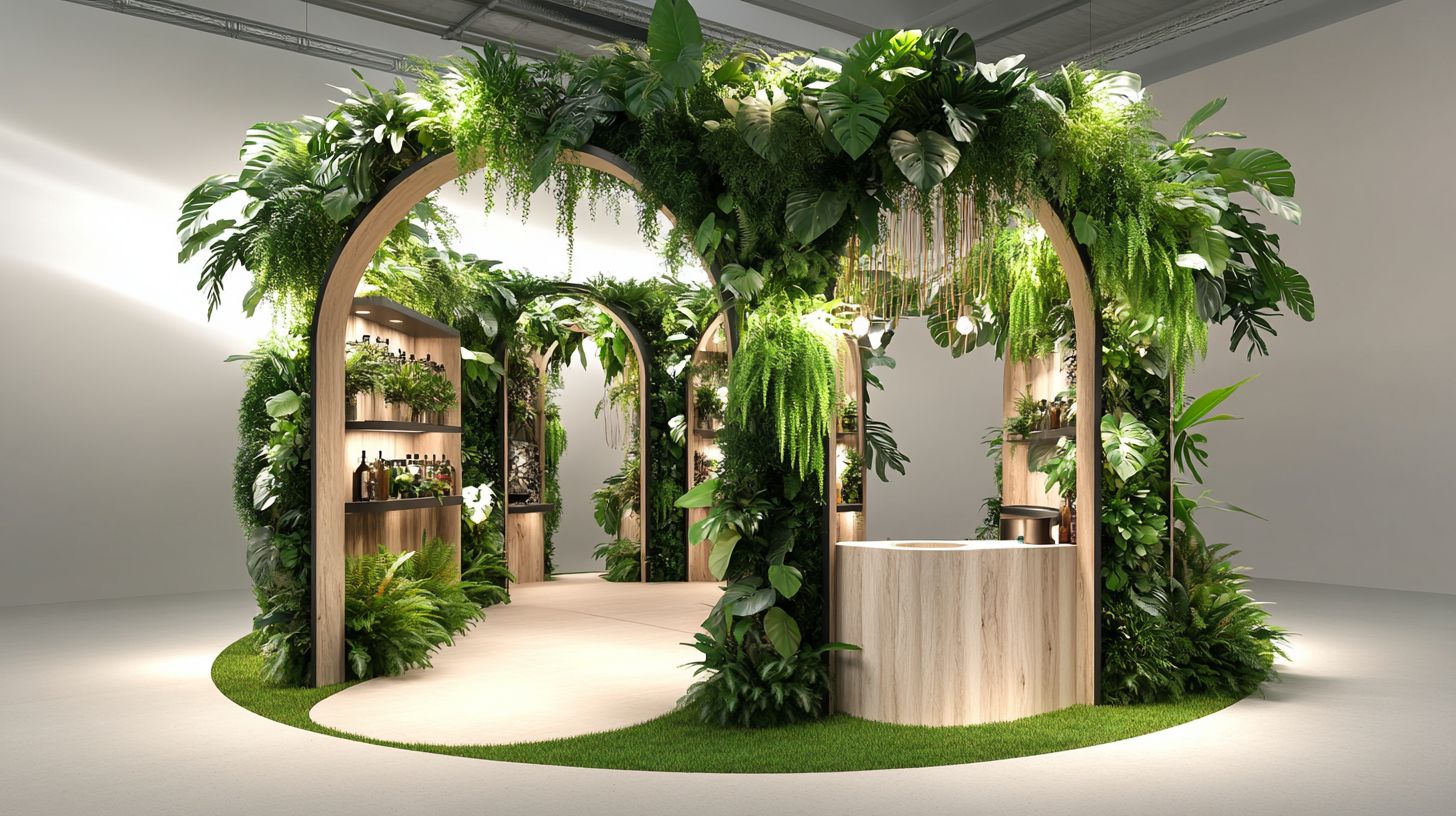 The Rainforest-Inspired Island Pop-up Booth Structure