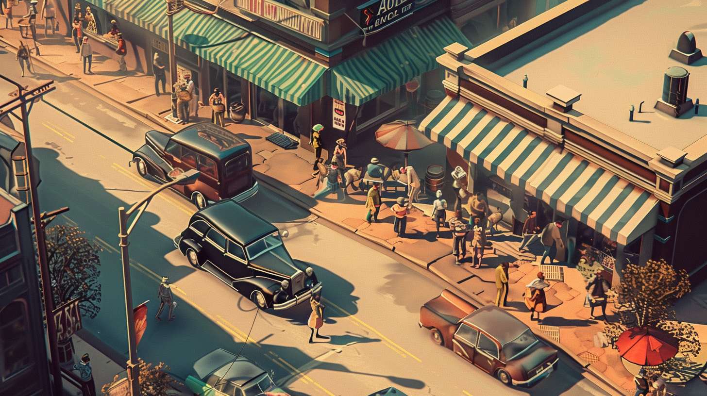 Realistic Fallout Video Game Isometric Style