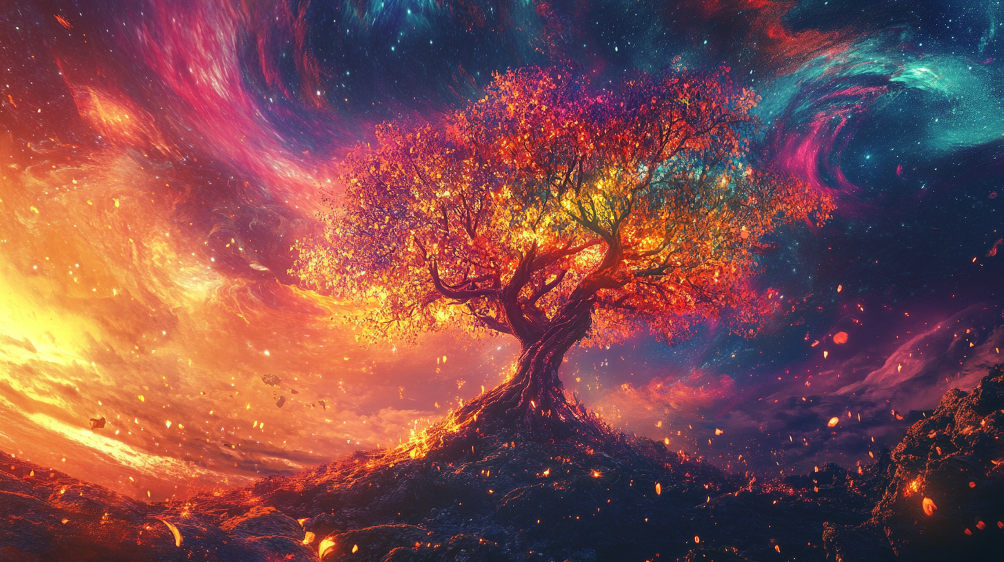 The Sacred Tree of Life: A Vibrant Illustration