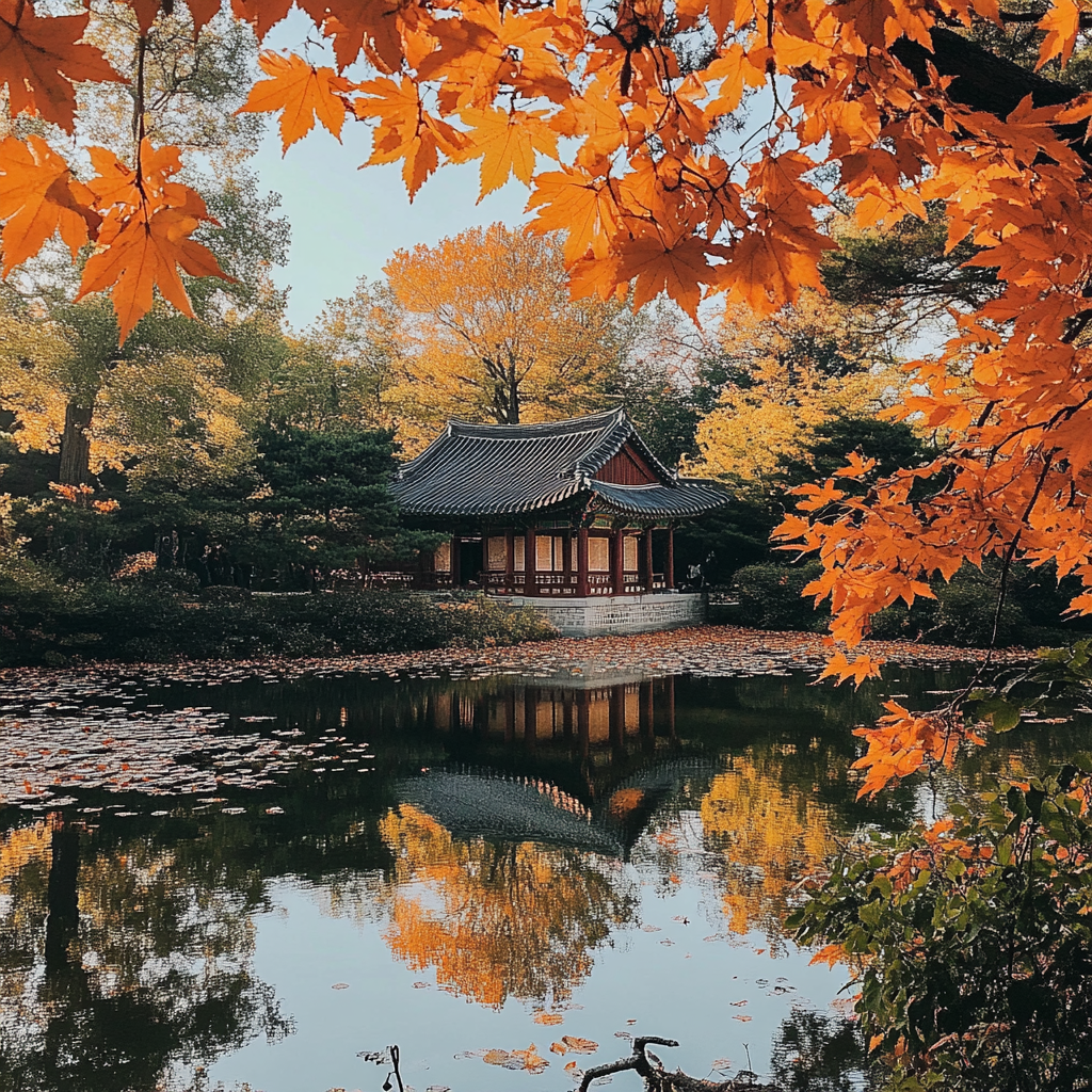 The Secret Garden at Changdeokgung Palace in Autumn.