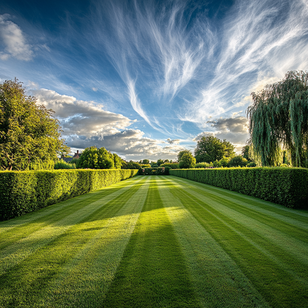 The Serene Lawn with Perfect Hedge Boundaries