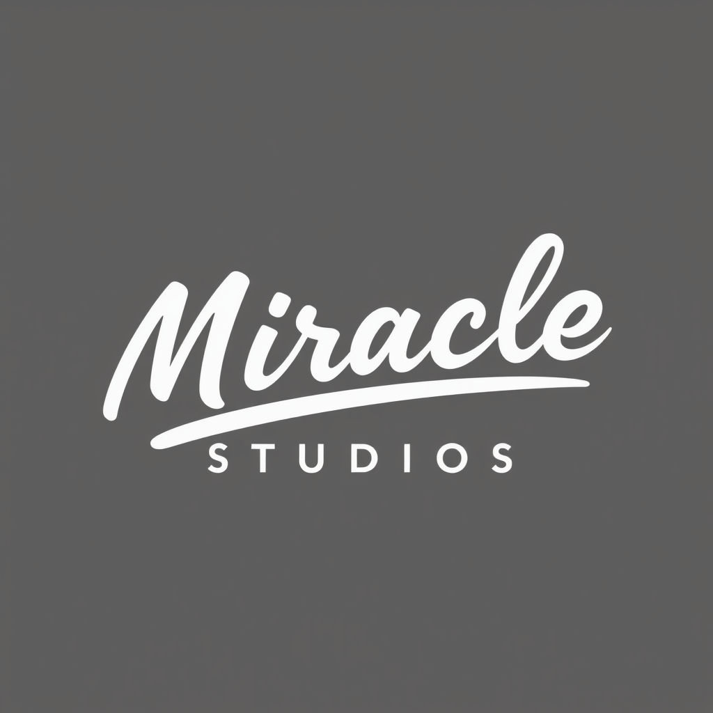 The Slanted 'Miracle Studios' Typographic Logo