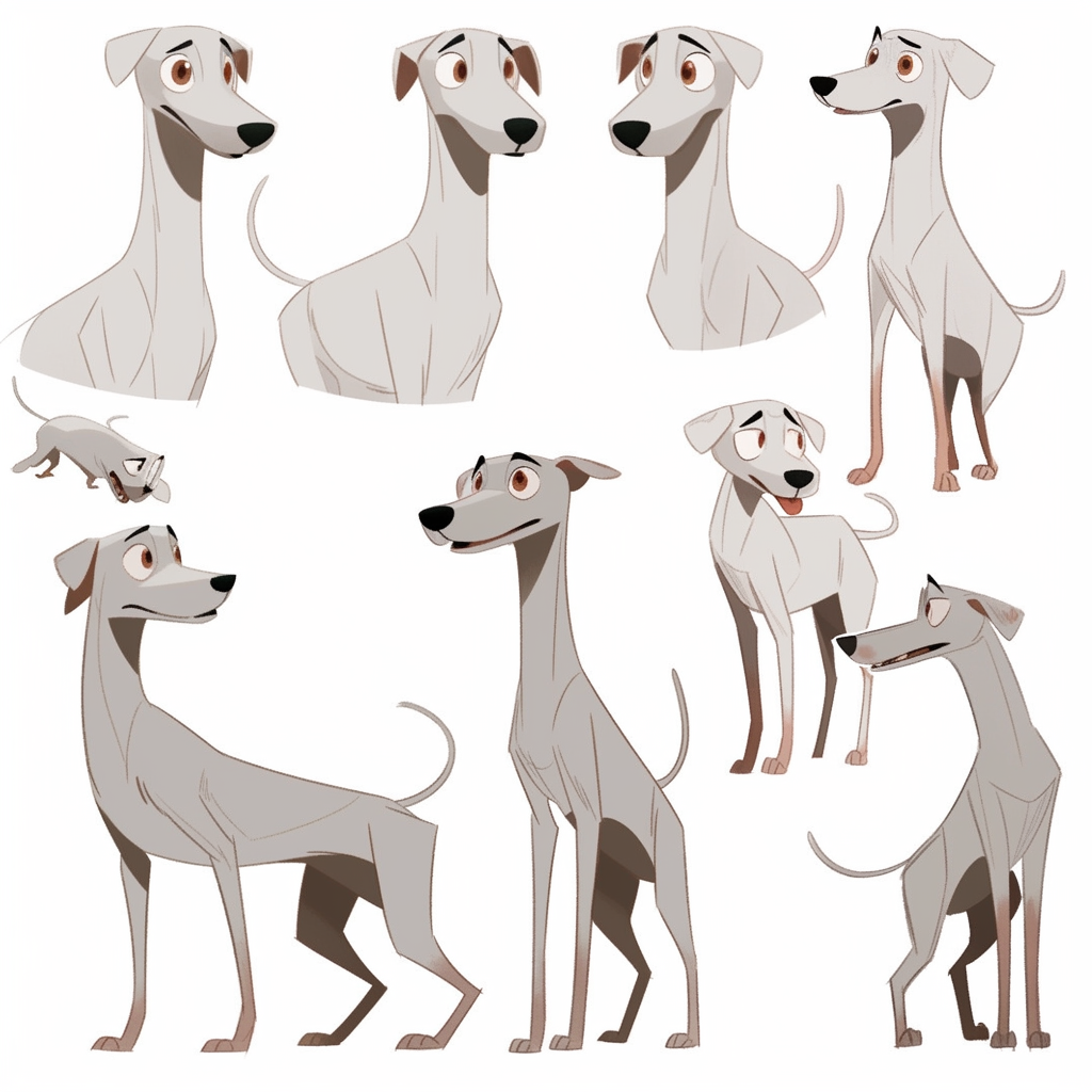 The Small Happy Italian Greyhound with Gray Spots