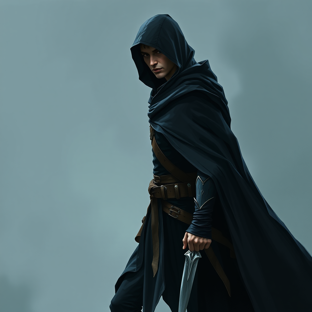 The Stealthy Elf Rogue Approaching in Black