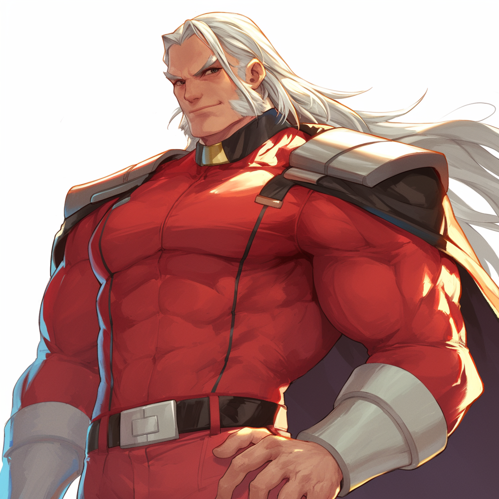 The Strong Anime Warrior with White Hair