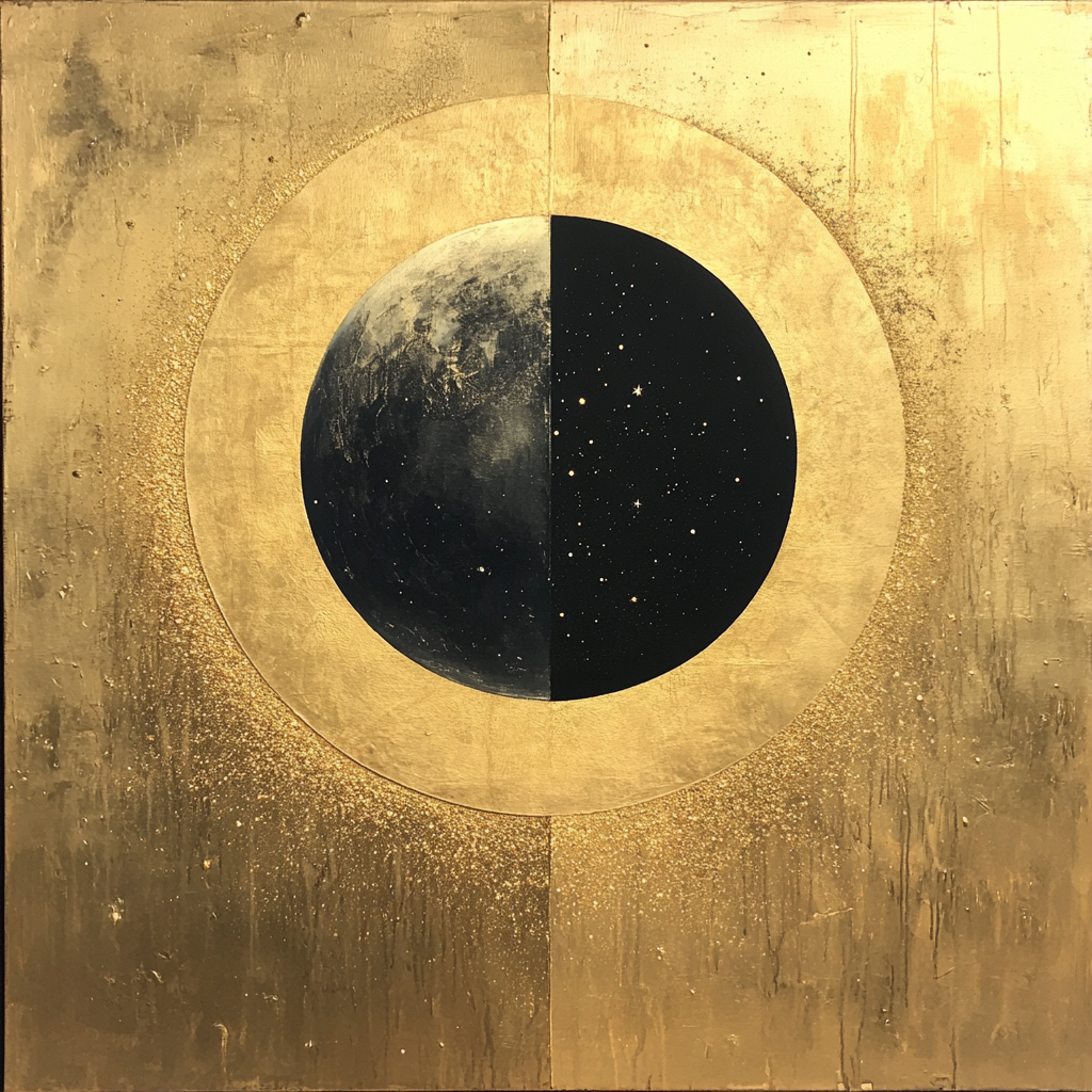 The Sun and Moon Eclipse Painting