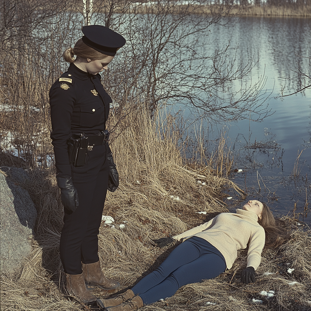 The Swedish policewoman finds a drowned woman