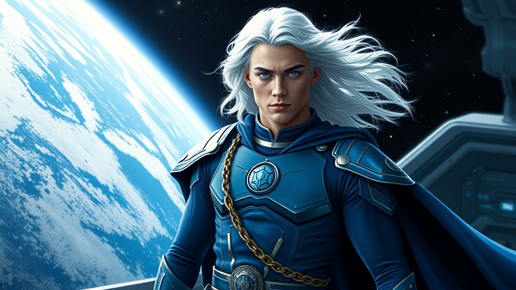 The Young Pleiadian Commander on Earth Orbit Starship