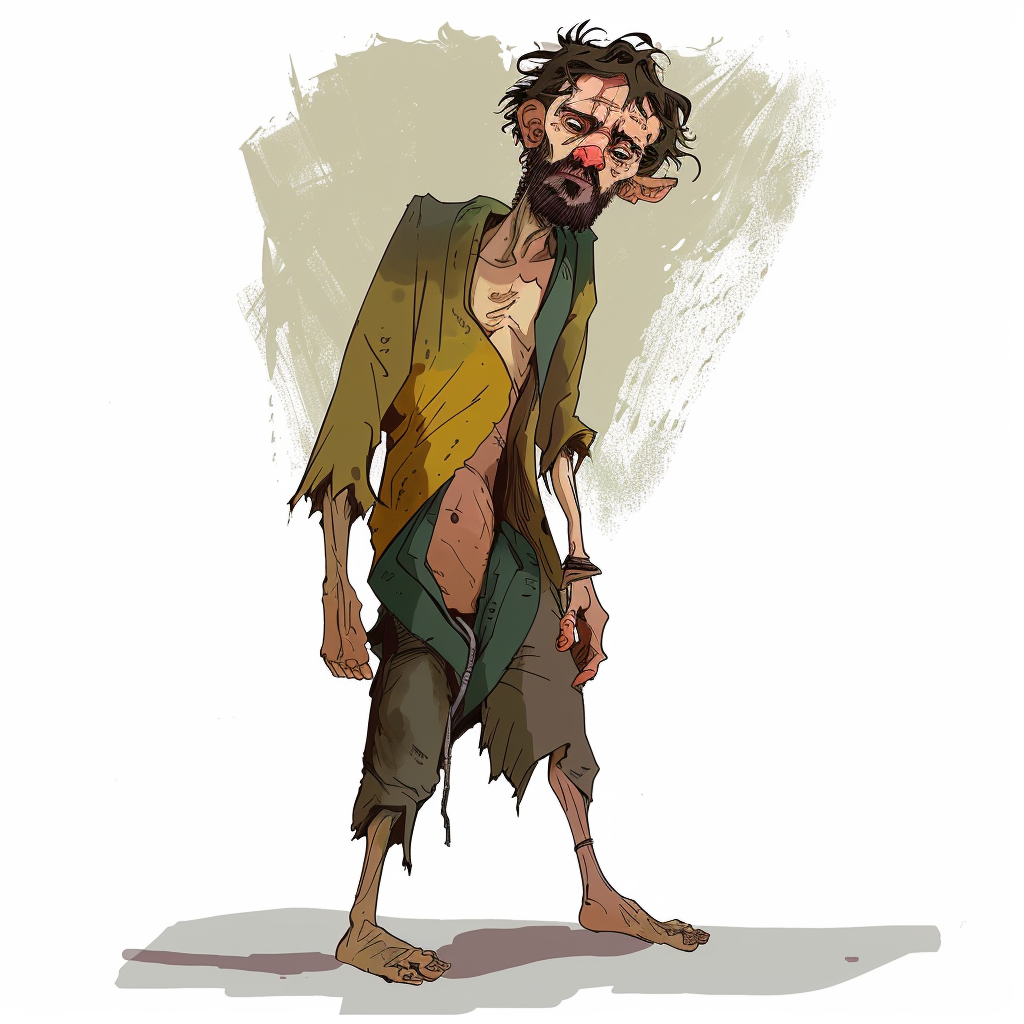 The tired, weak common man in fantasy art.