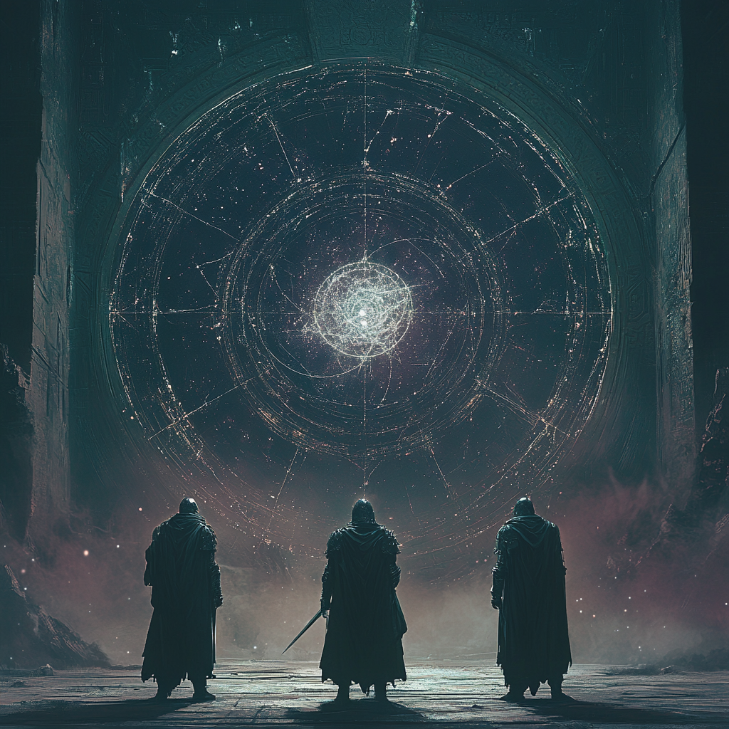 Three Knights Against the Celestial Portal