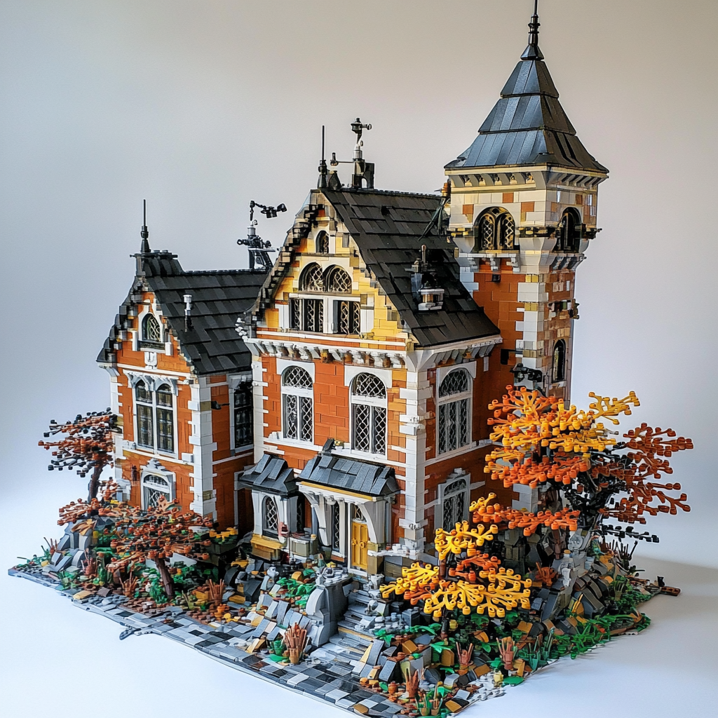 Tim Burton's LEGO Victorian School Campus Towers.