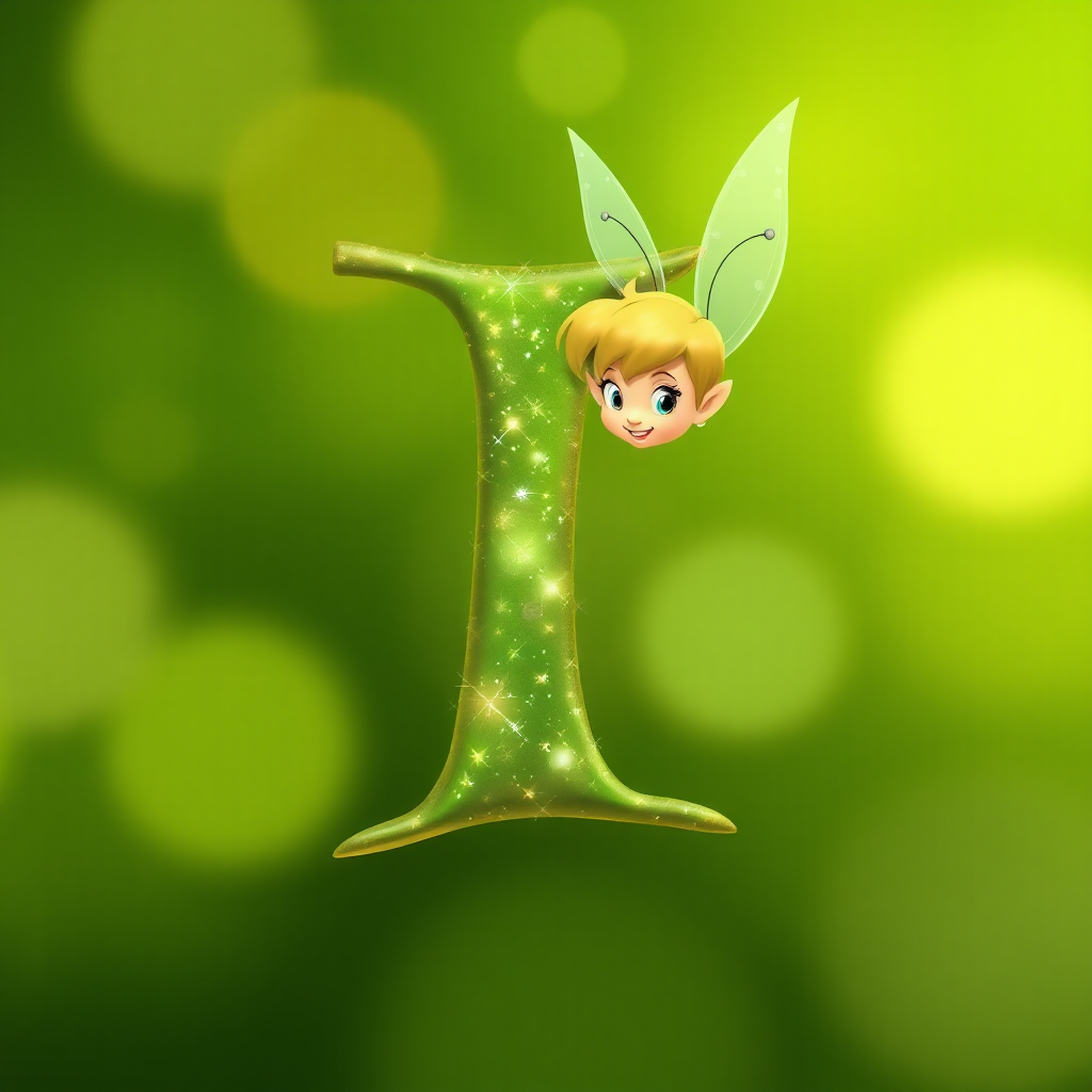 Tinker Bell Style Letter I Design