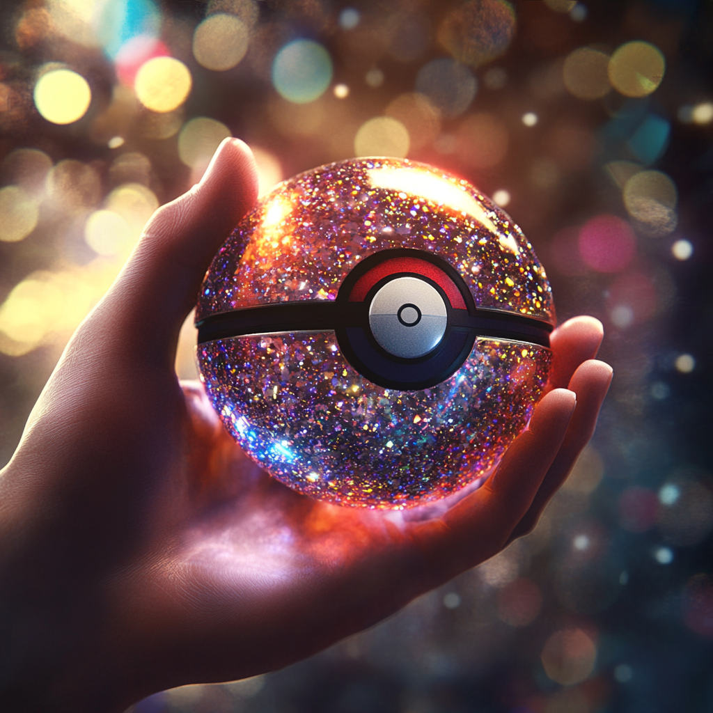 Tiny gem gym badge shaped like pokeball soundbox