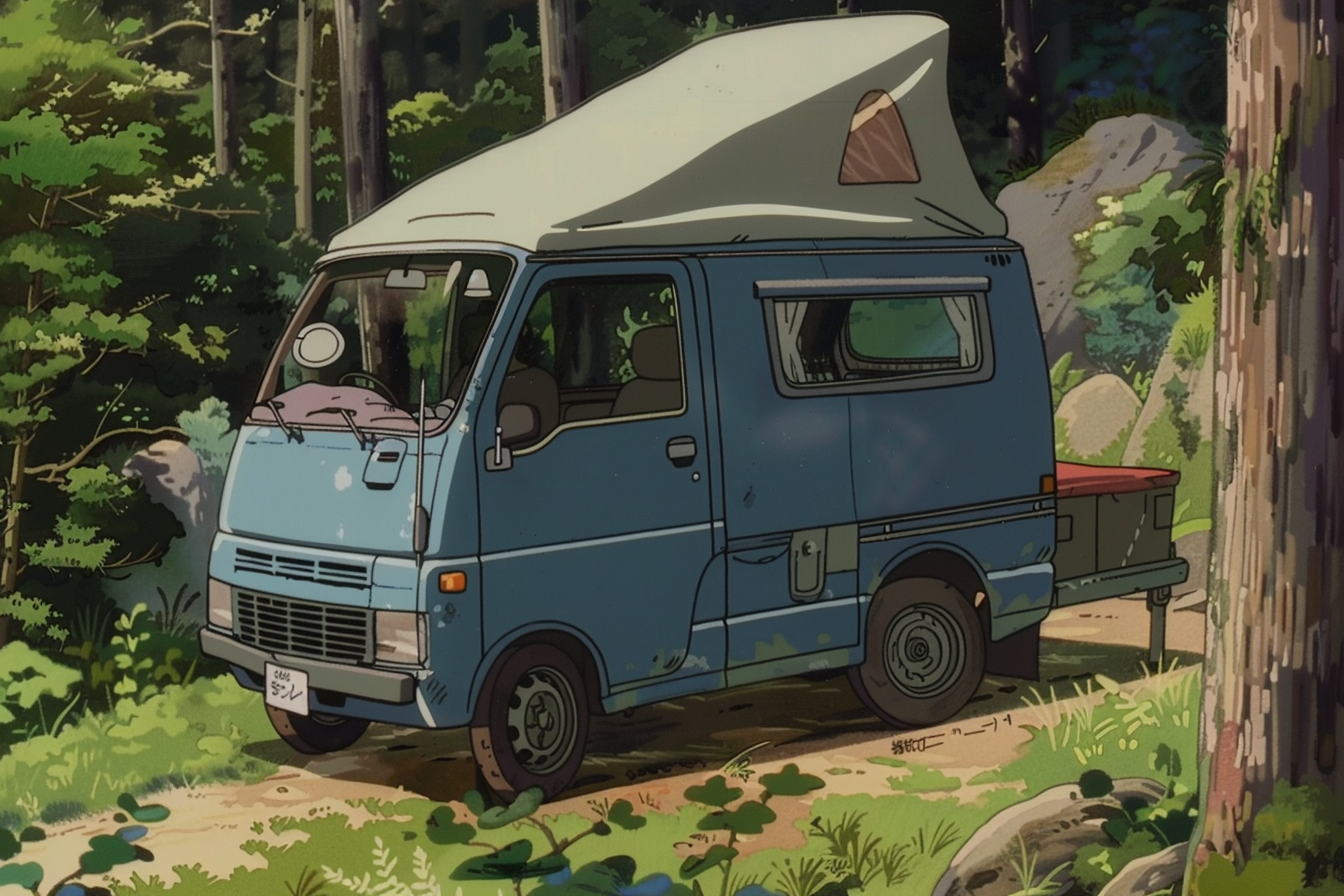 Tiny ligier js4 microvan from 2010 Studio Ghibli anime.