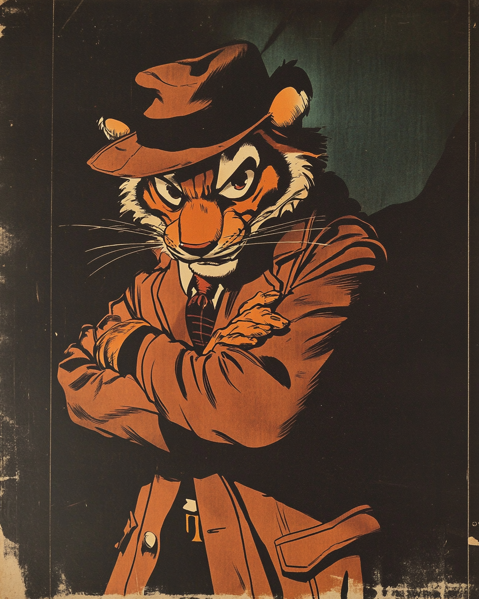 Tony the Tiger as Gangster in Shadowy Comic