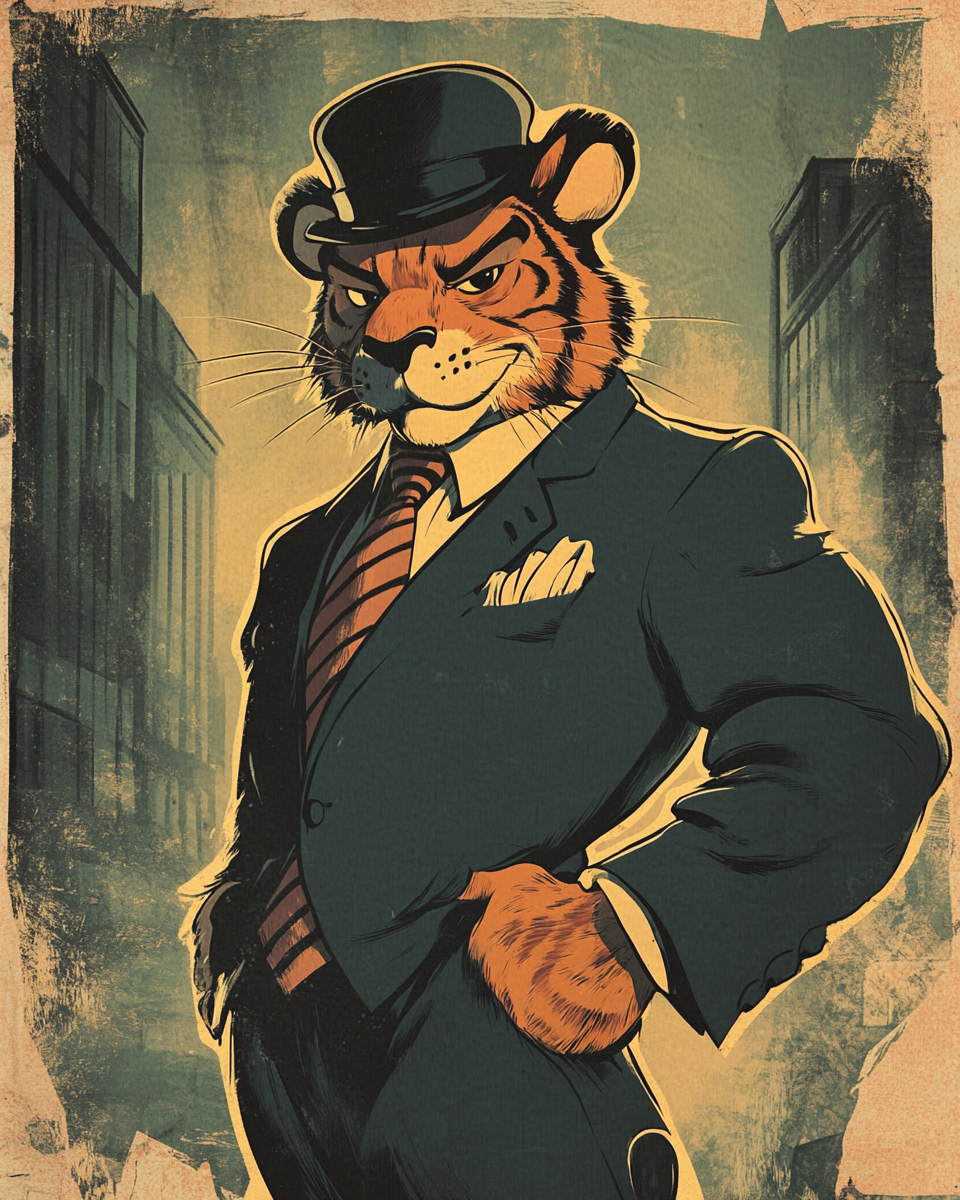 Tony the Tiger as a 1940s gangster on cover