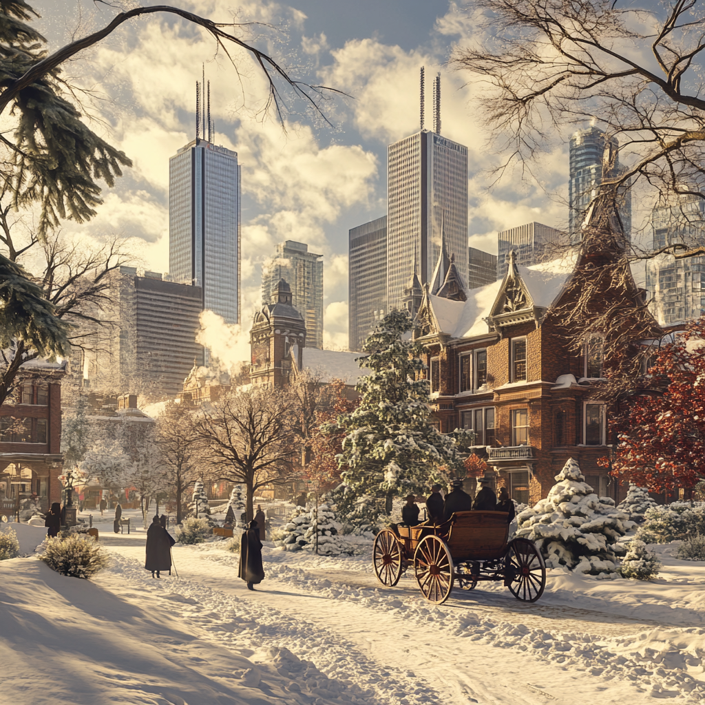 Toronto's old city view in the 1900s.