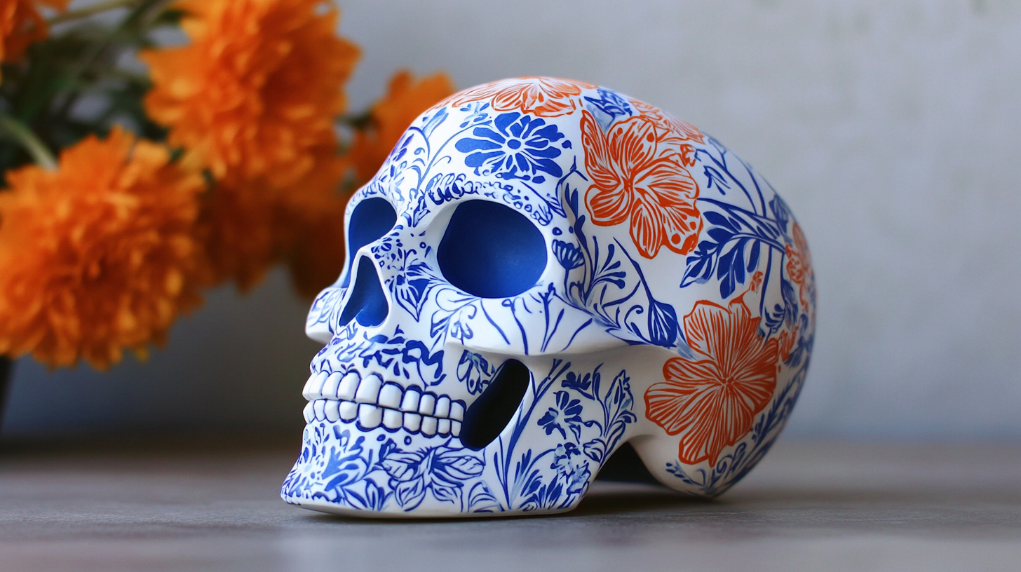 Traditional Día de los Muertos sugar skull