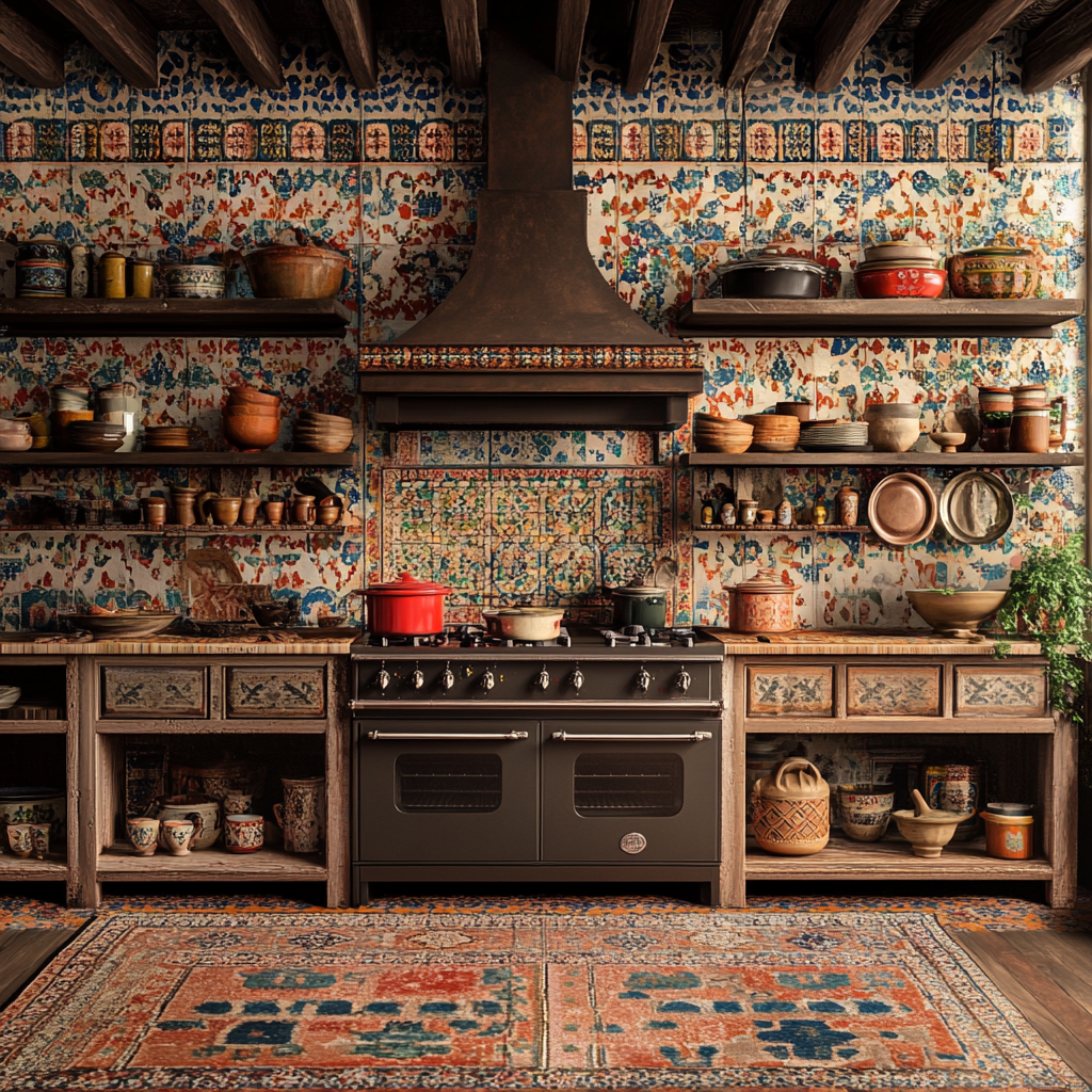 Traditional Persian Kitchen with Beautiful Decor and Ambiance.