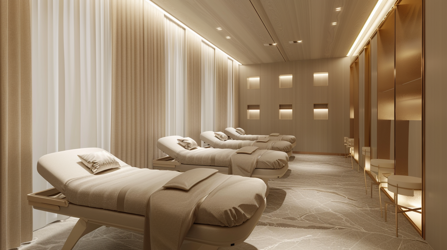 Tranquil Spa Massage Room with Indirect Lighting