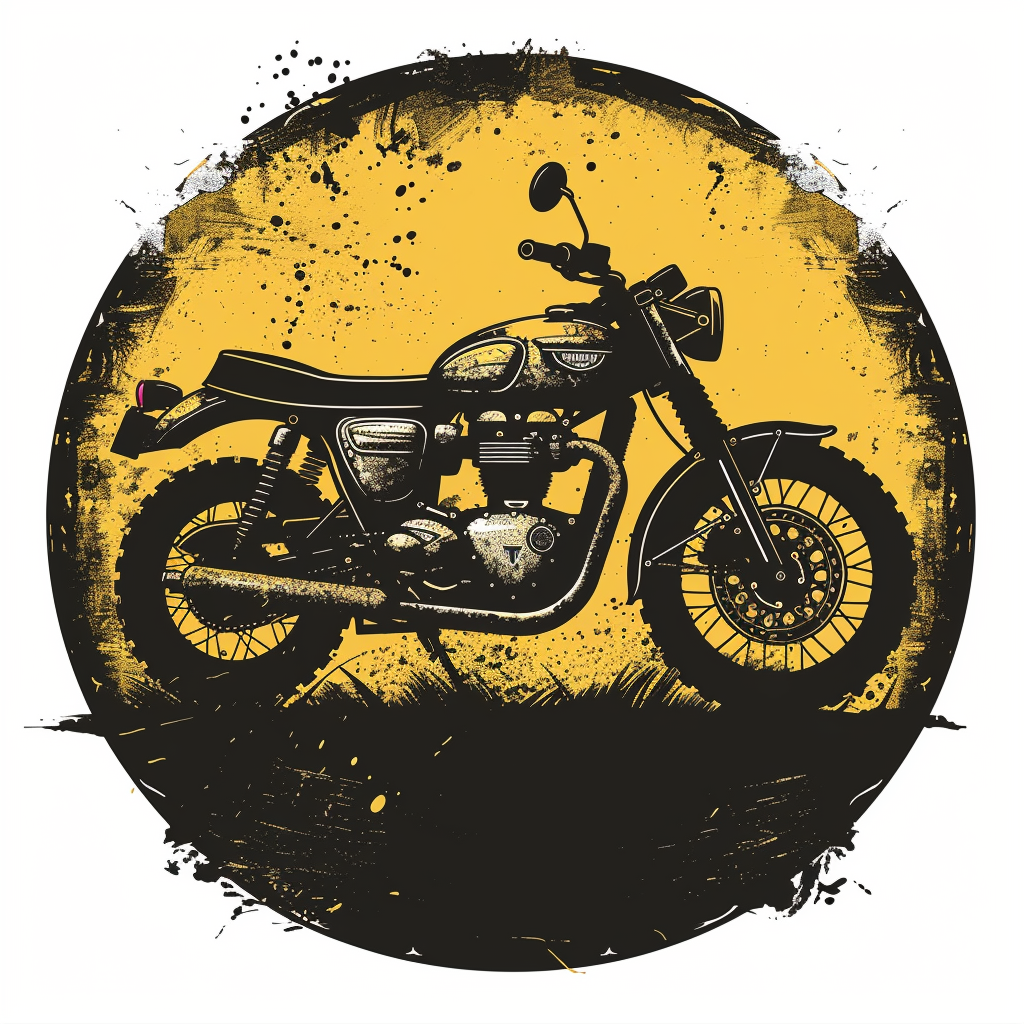 Triumph Scrambler Motorcycle Logo on Grungy Background