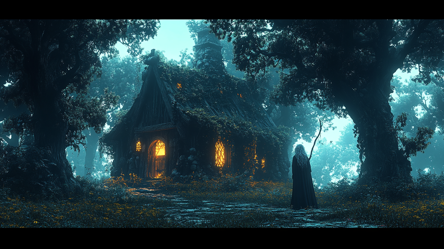 Twilight Forest with Baba Yaga and Magical Hut