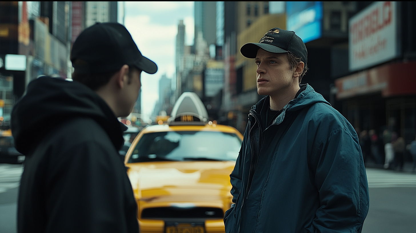 Two Men in Different Colors in New York