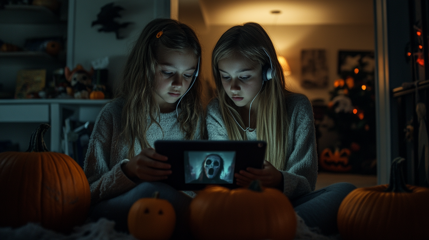 Two Sisters Listen to Scary Podcast Together