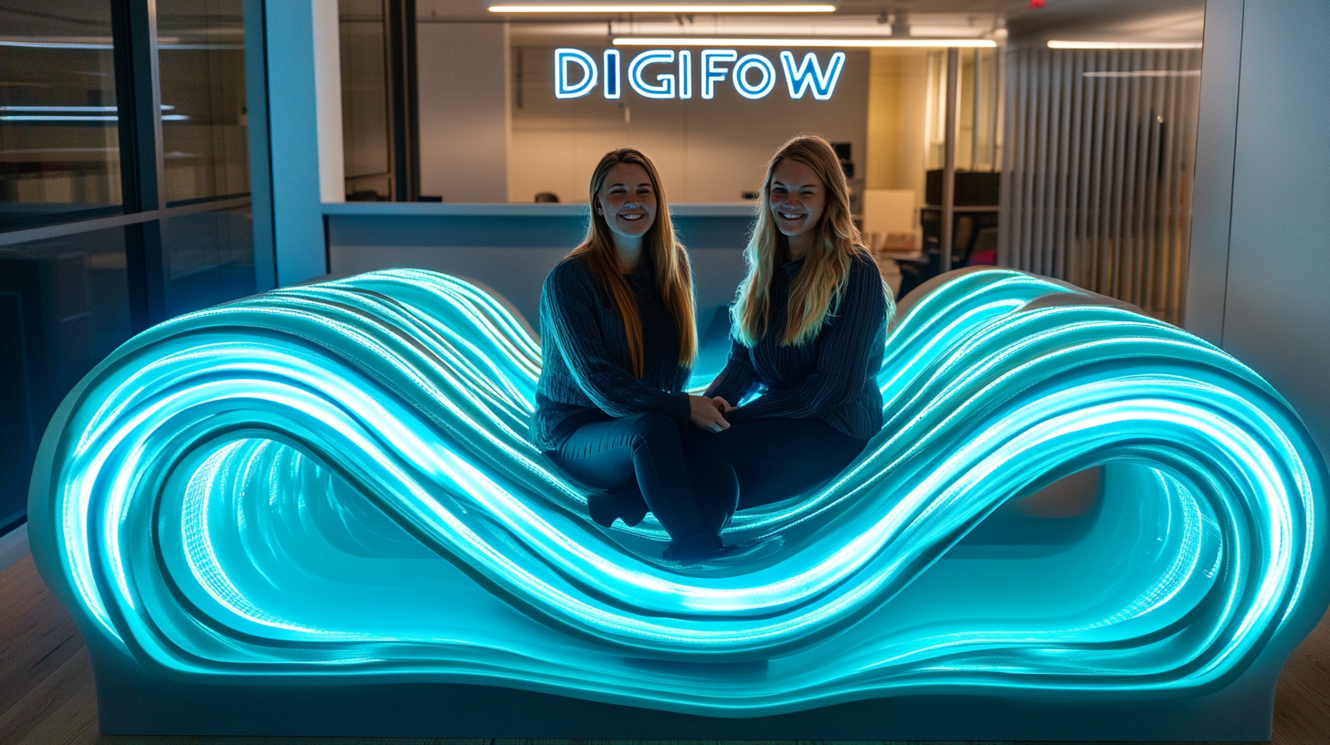 Two Women Connected by Digiflow Energy Wave