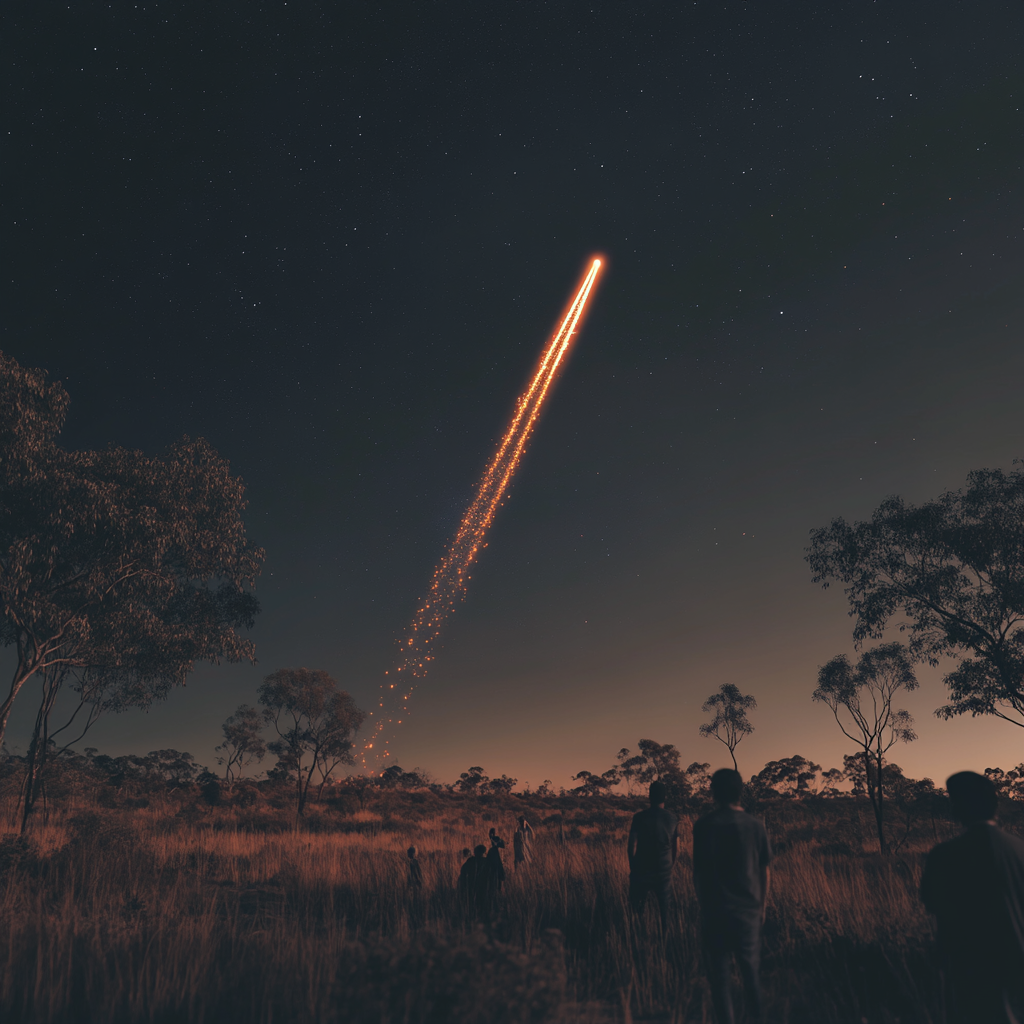 UFO Leaves Fiery Streak in Australian Sky