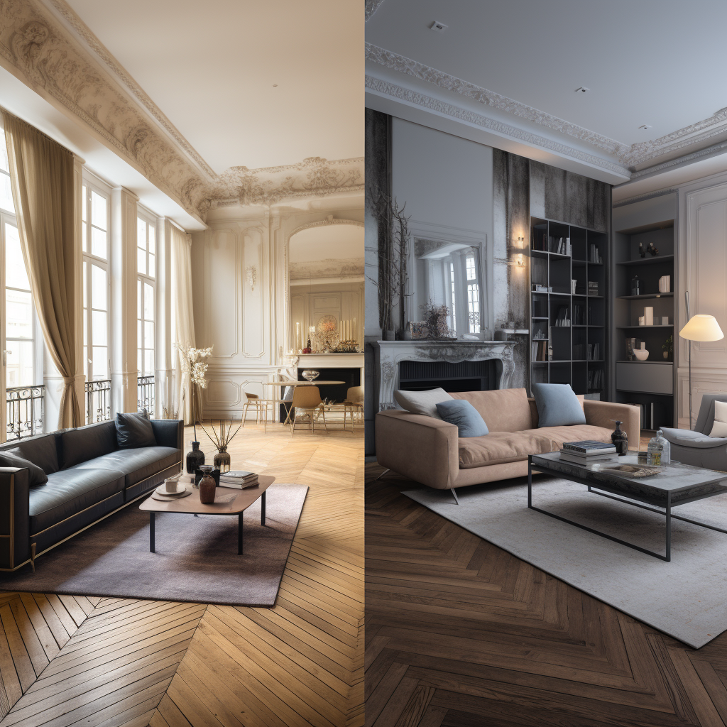 Ultra-Realistic Before and After Apartment Renovation Comparison