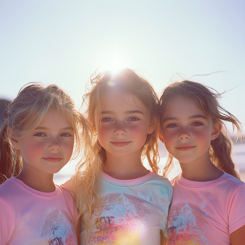 Ultra realistic fashion shoot of girls at Bondi Beach.