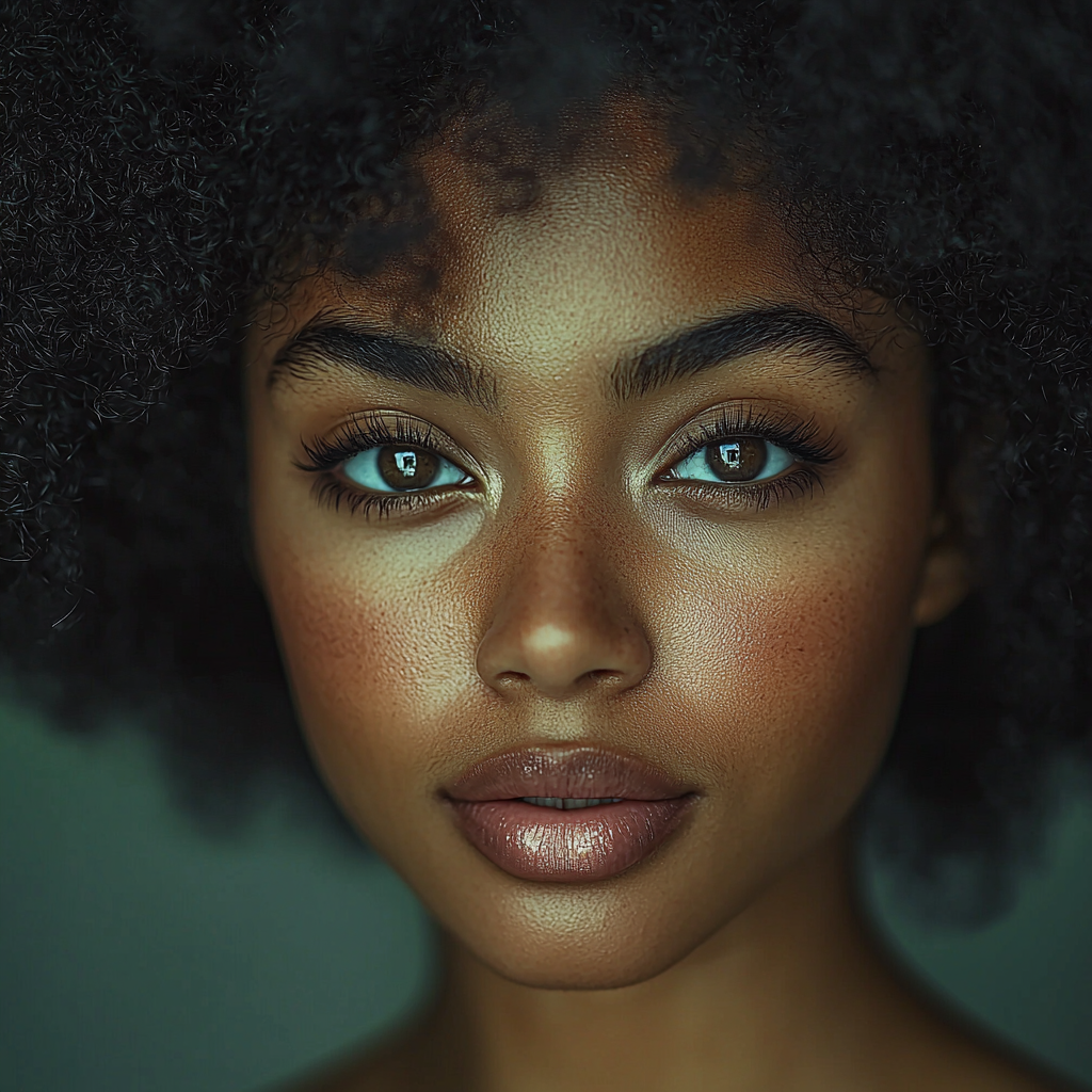 Ultra-realistic portrait of 28-year-old African woman, Nikon Z7