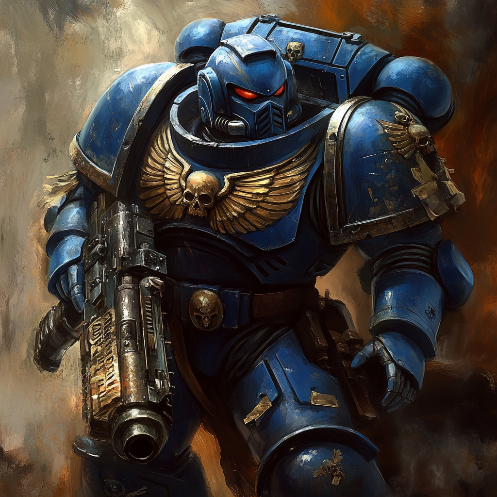 Ultramarines apothecaries tend to physical health of battle-brothers.