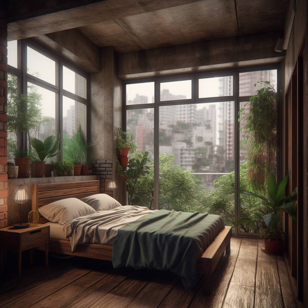 Urban Jungle Bedroom with Indigenous Amazonian Elements