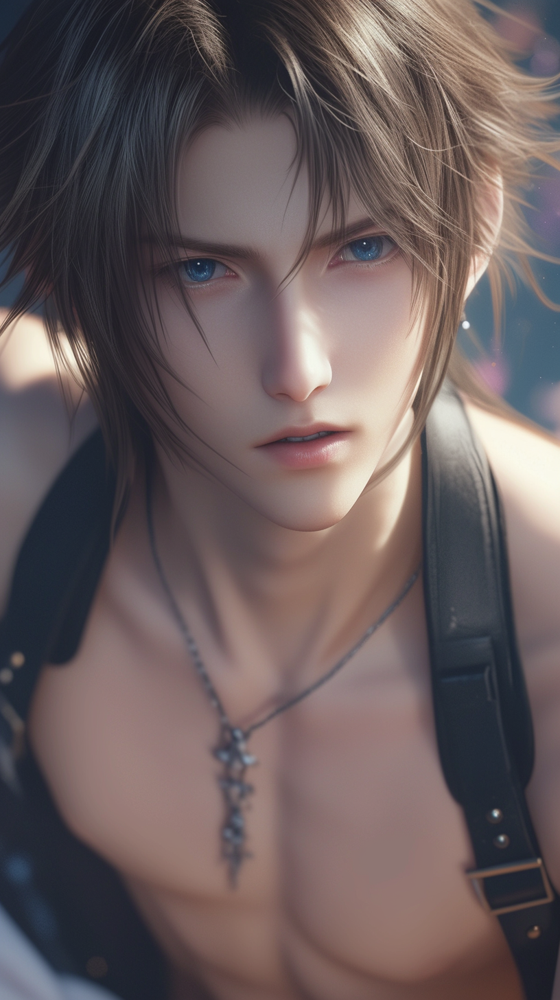 Valefor with bright eyes in ultra realistic 3D render.