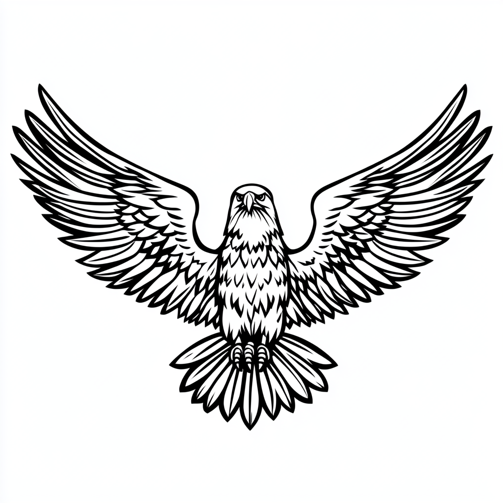 Vector Bald Eagle Logo with U.S. Flag Background