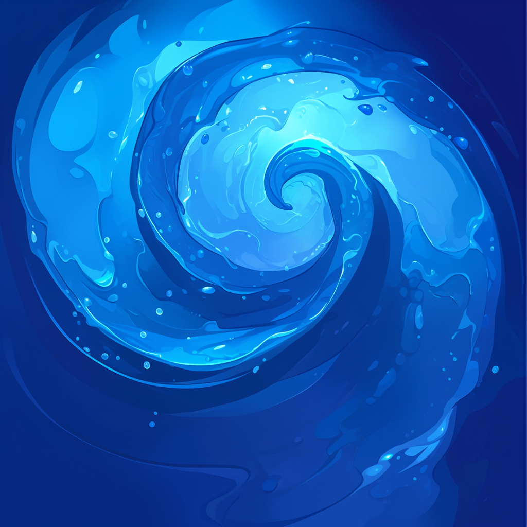 Vector Blueberry Slushi Swirl Design - 9:16 Ratio