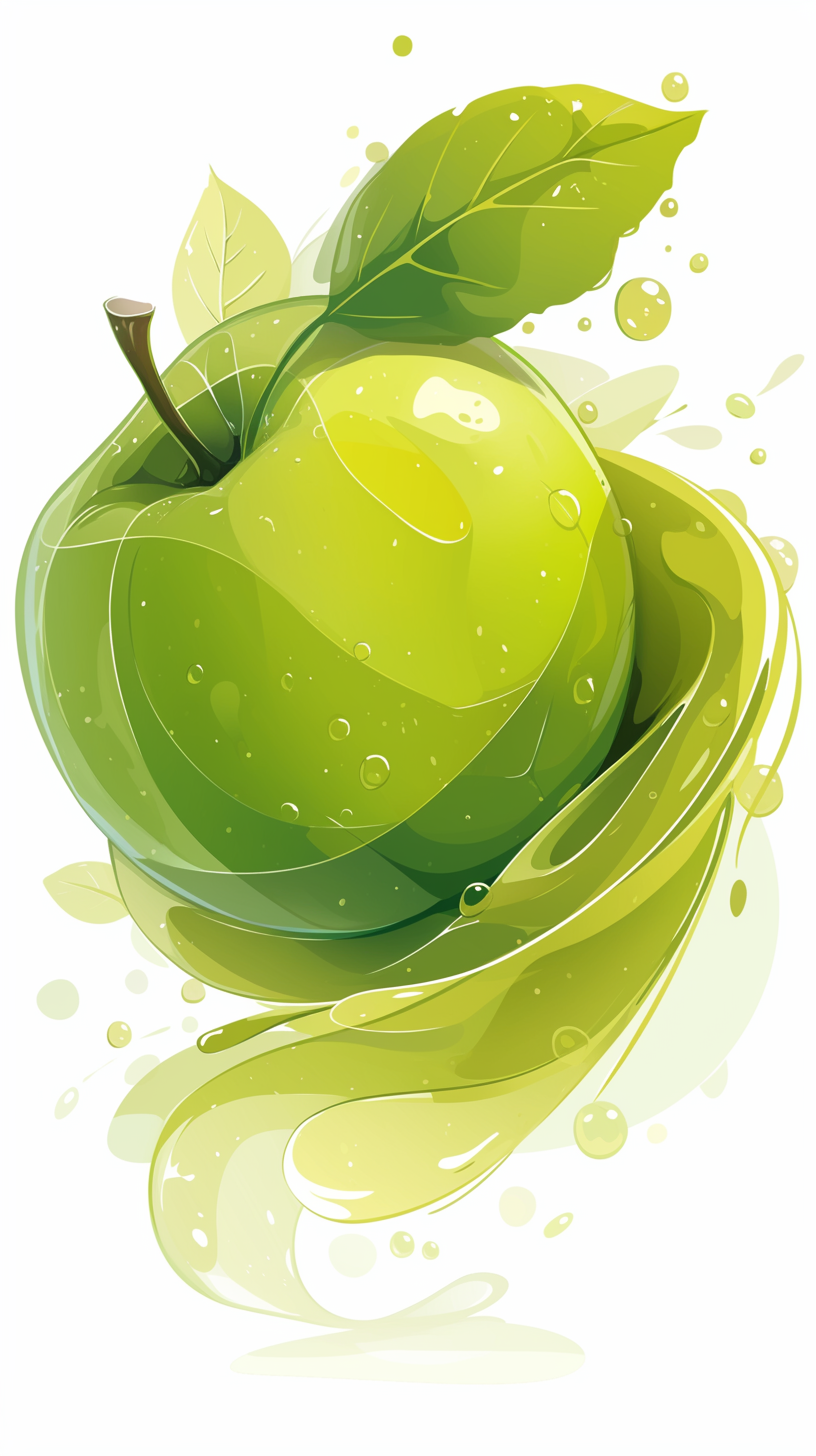 Vector Green Apple Slushi Swirl Design