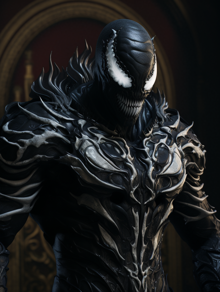 Venom from movie in Kazakh clothes. Hyper-realistic!