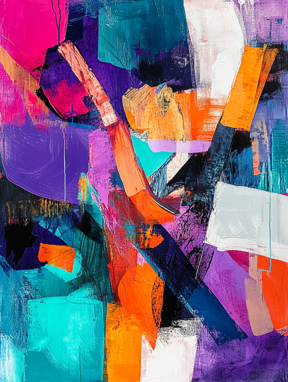 Vibrant Abstract Art: Dynamic Colors and Bold Shapes