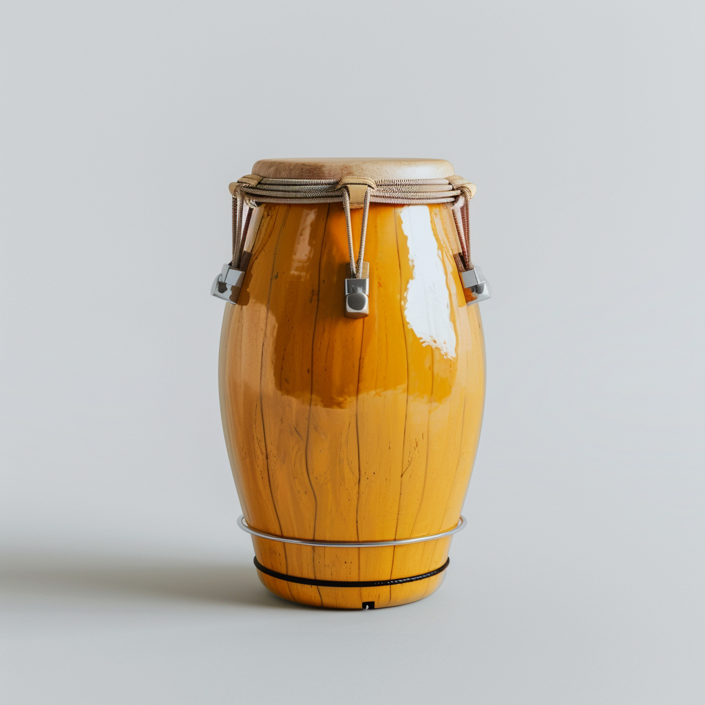 Vibrant Conga Drum Photo on White Background