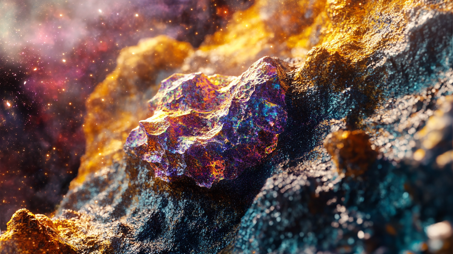 Vibrant Martian Meteorite in Detailed Illustration